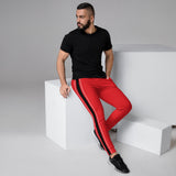 Men's Straight Line Red Joggers