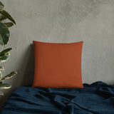 Burnt Orange And Black Reverse Pillow