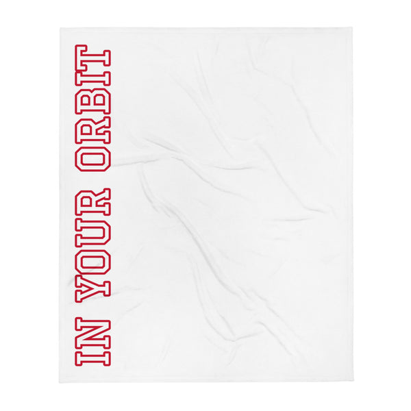 Red Outline In Your Orbit Throw Blanket