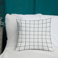 Black And White Grid Pillow