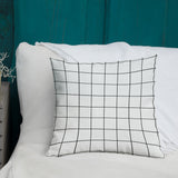Black And White Grid Pillow