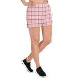 Pastel Pink Grid Shorts