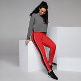 Women's Straight Line Red Joggers