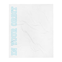 Blue Outline In Your Orbit Throw Blanket