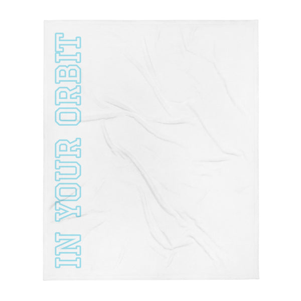 Blue Outline In Your Orbit Throw Blanket