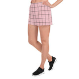 Pastel Pink Grid Shorts