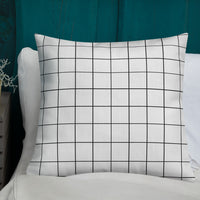 Black And White Grid Pillow
