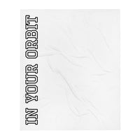 Black Outline In Your Orbit Throw Blanket