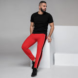 Men's Straight Line Red Joggers