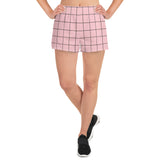 Pastel Pink Grid Shorts