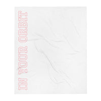 Pink Outline In Your Orbit Throw Blanket