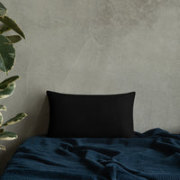 Burnt Orange And Black Reverse Pillow