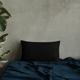 Burnt Orange And Black Reverse Pillow