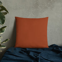 Burnt Orange And Black Reverse Pillow