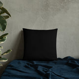 Burnt Orange And Black Reverse Pillow