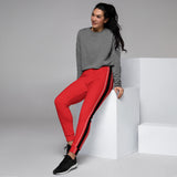 Women's Straight Line Red Joggers