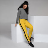 Women's Straight Line Yellow Joggers