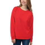 Women's straight Line Red Sweatshirt