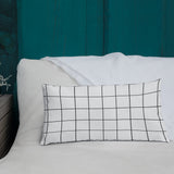 Black And White Grid Pillow