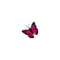 Hot Pink Butterfly Sticker