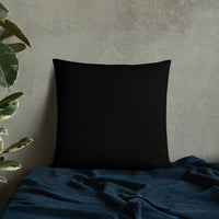 Burnt Orange And Black Reverse Pillow