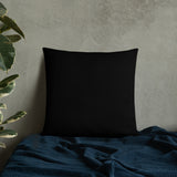 Burnt Orange And Black Reverse Pillow